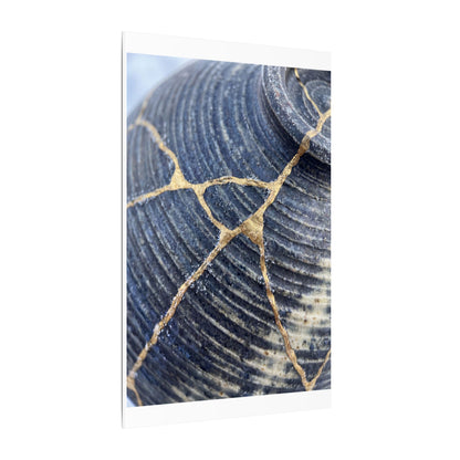 Shibui Water Ripple Canvas Art - Kintsugi Gold Repair