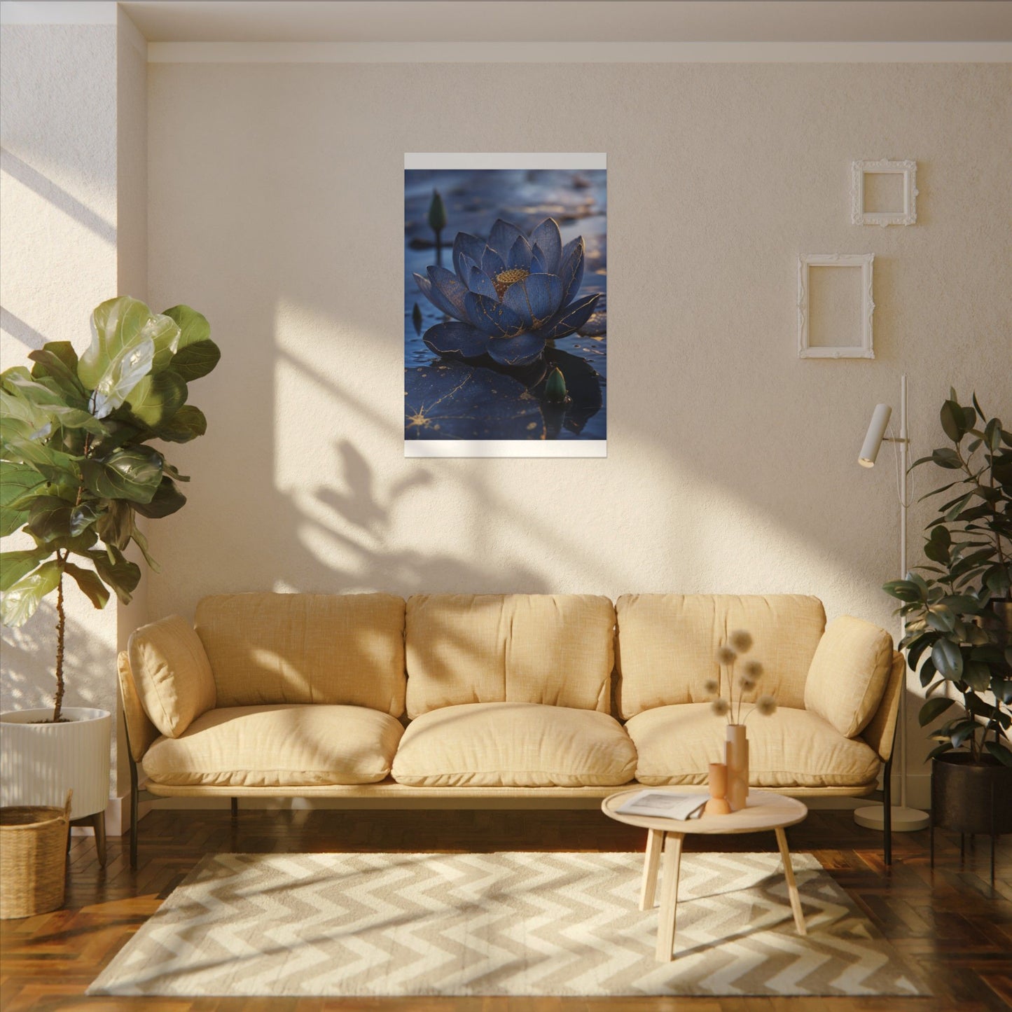 Kintsugi Lotus Flower in Dawn | Broken Beauty Canvas Art