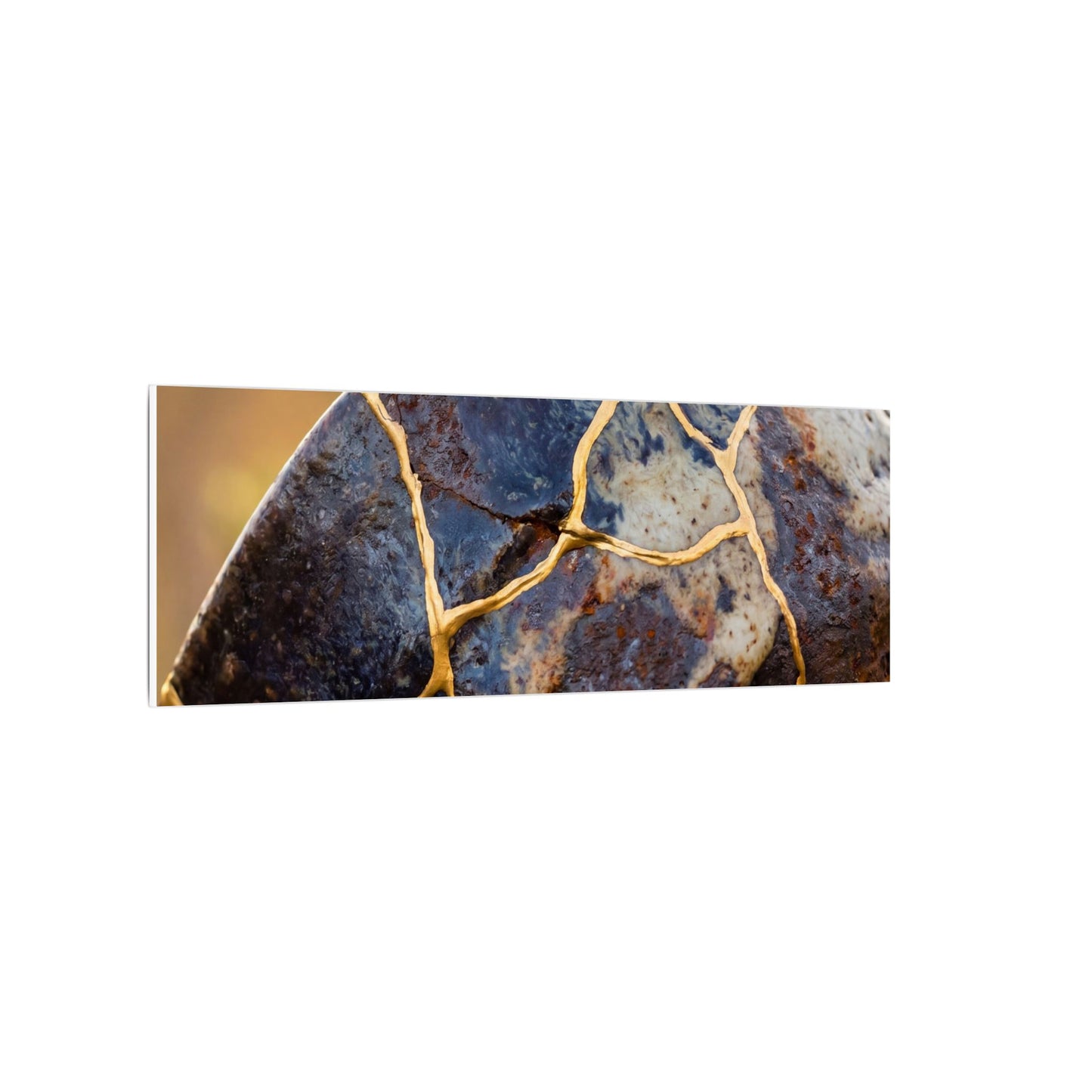 Fukinsei Rust Patina Canvas Art - Kintsugi Gold Repair