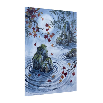 Rock Garden Autumn Canvas Art | Zen Tranquil Design