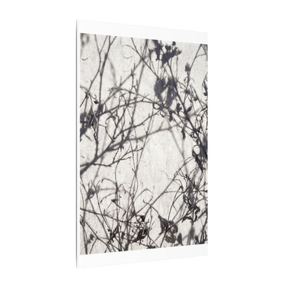 Winter Shadow Play Japanese Pattern Canvas Art | Elegant Decor