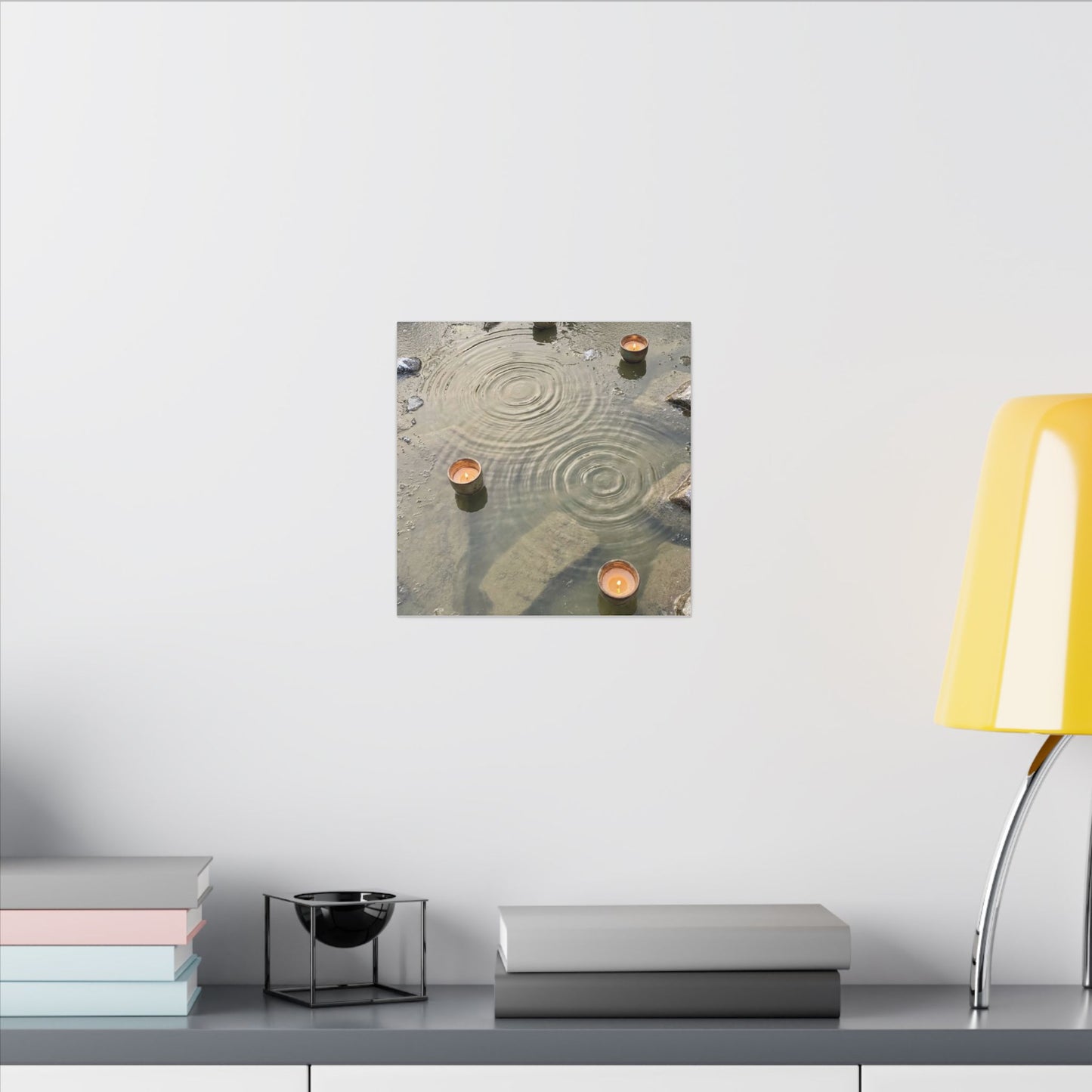Water Ripple Canvas Art | Winter Japandi Japanese Pattern Art