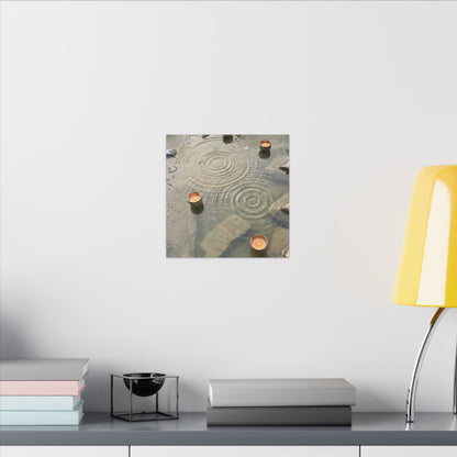Water Ripple Canvas Art | Winter Japandi Japanese Pattern Art