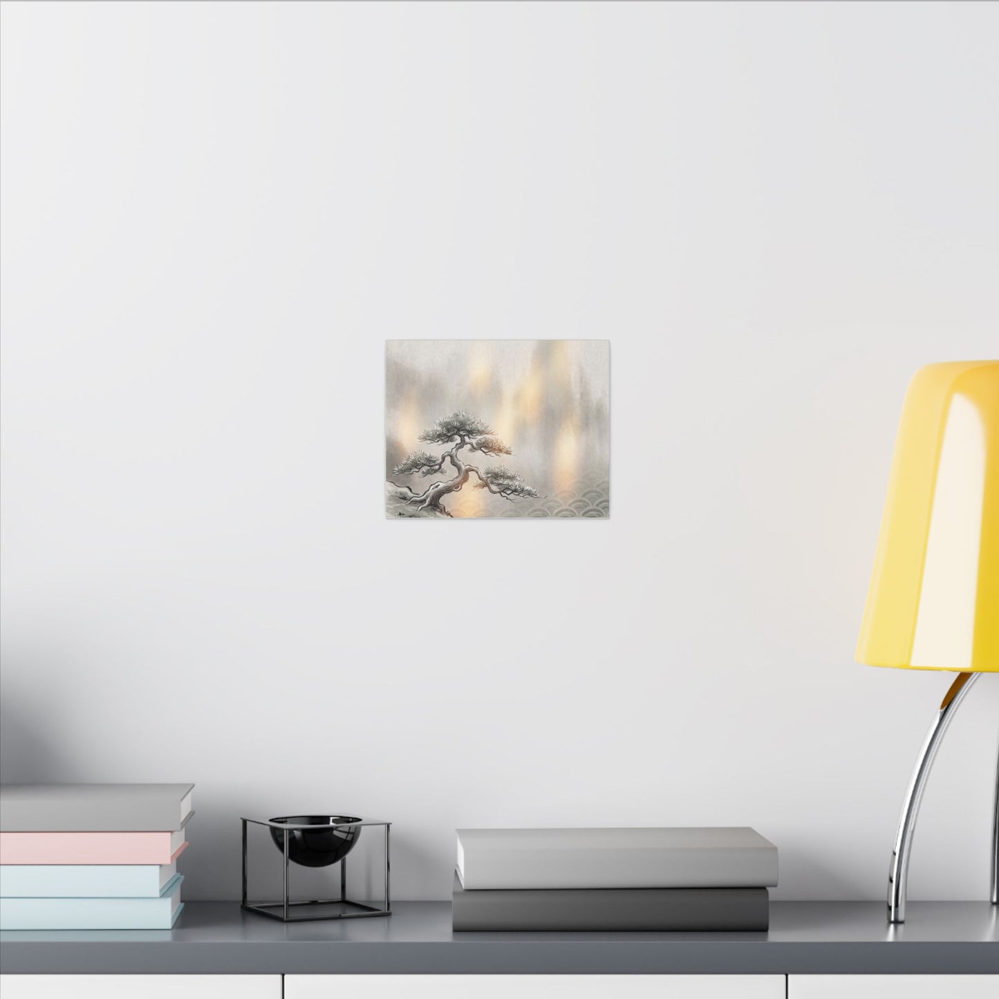 Pine Tree Canvas Art | Winter Japandi Japanese Pattern Art