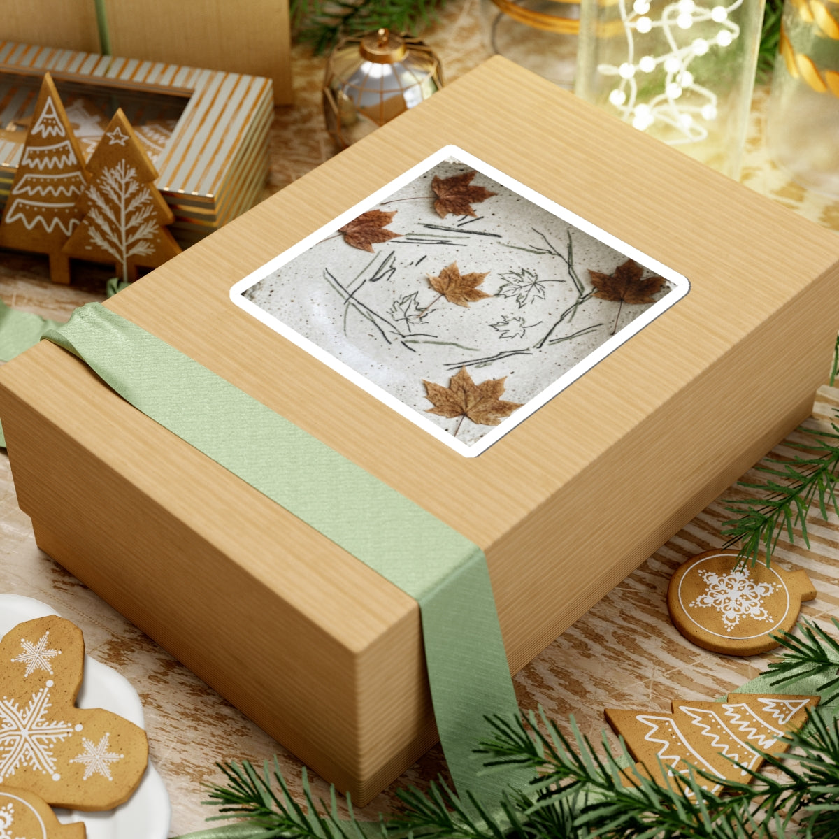 Japandi Ceramic Bowl in Dappled | Minimal Line Sticker