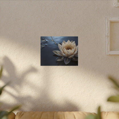 Beautiful Lotus Flower Canvas Art - Gold Vein Kintsugi