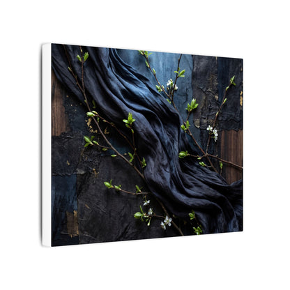 Spring Silk Drape Dark Texture Canvas Art | Atmospheric Decor