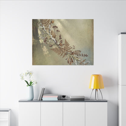 Winter Dried Flowers Forest Whimsy Canvas Art | Earthy Decor