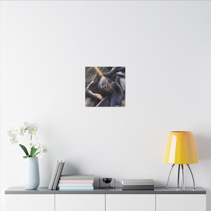 Winter Silk Drape Gold Repair Canvas Art | Artful Decor