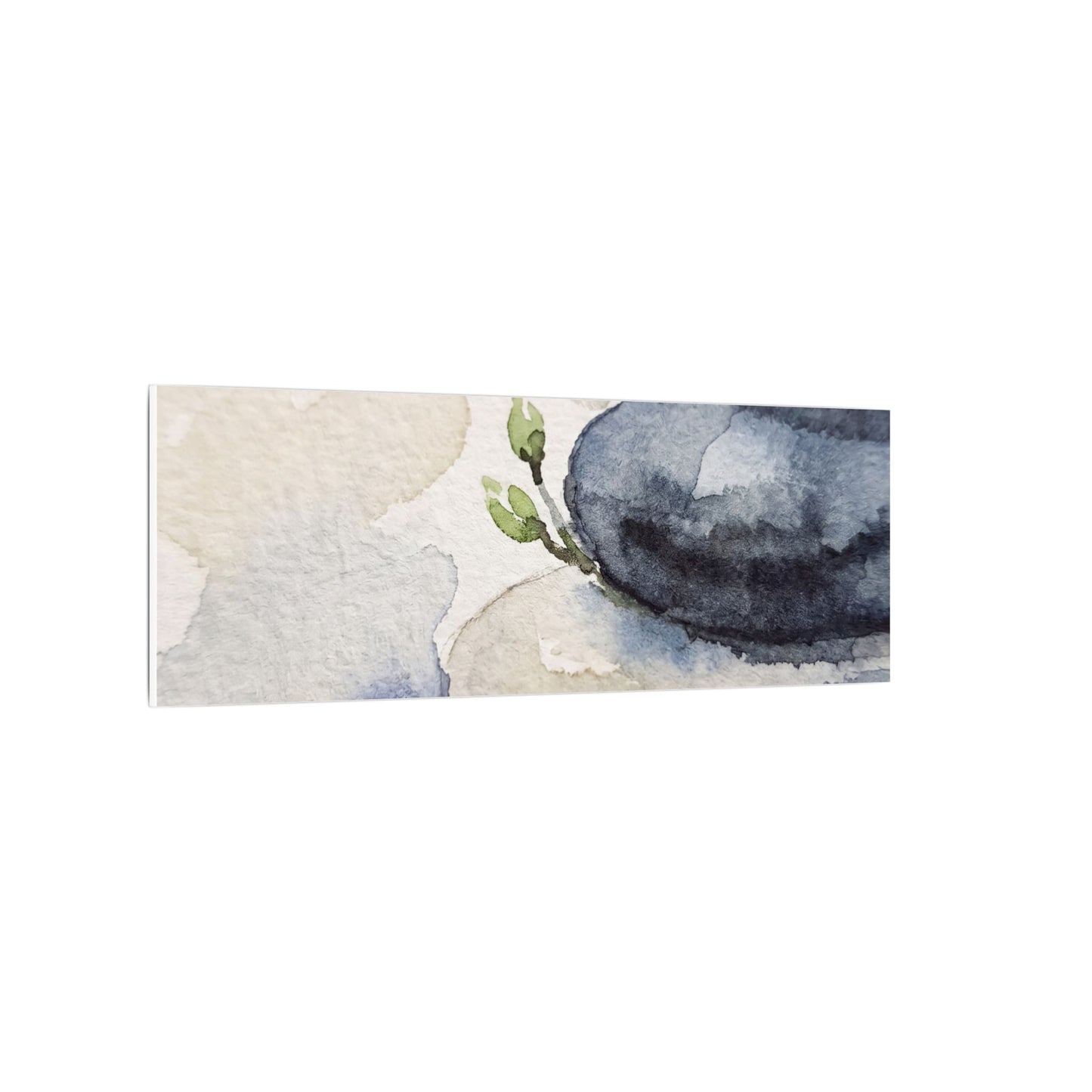 River Stones Watercolor Canvas Art | Cozy Japandi Art