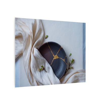Ma Silk Drape Canvas Art - Kintsugi Gold Repair