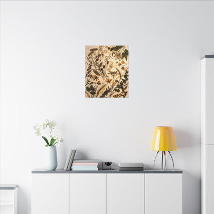 Dried Flowers Summer Canvas Art | Japandi Neutral Design