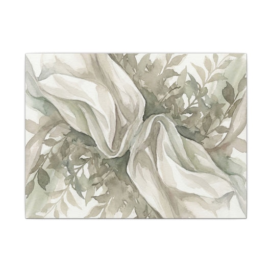 Summer Silk Drape Watercolor Canvas Art | Cozy Decor Art Print