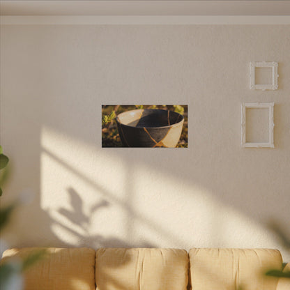 Seijaku Broken Pottery Canvas Art - Kintsugi Gold Repair