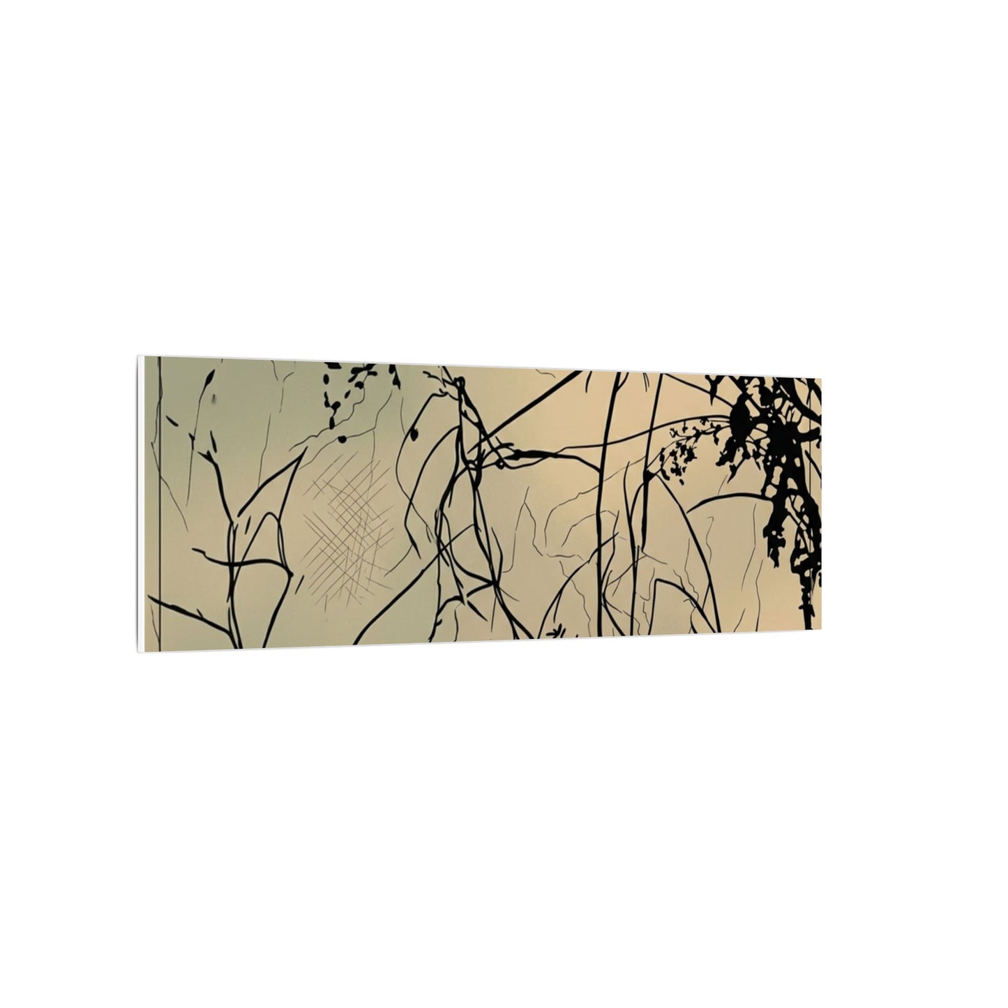 Golden Hour Shadow Play Canvas Art - Japandi Mono No Aware