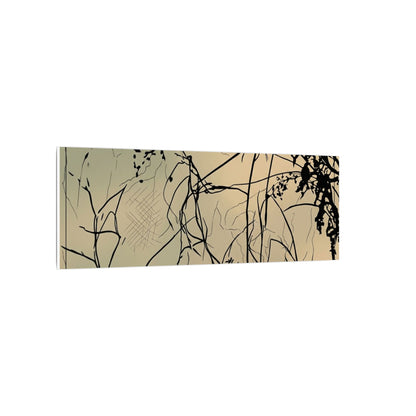 Golden Hour Shadow Play Canvas Art - Japandi Mono No Aware