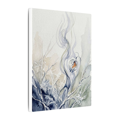Earthy Incense Smoke Canvas Art - Watercolor Japandi