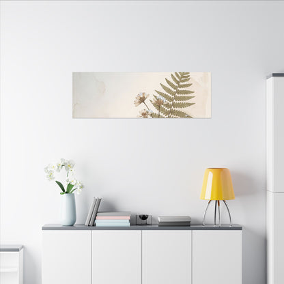 Winter Moss Close Up Herbarium Canvas Art | Enchanting Decor