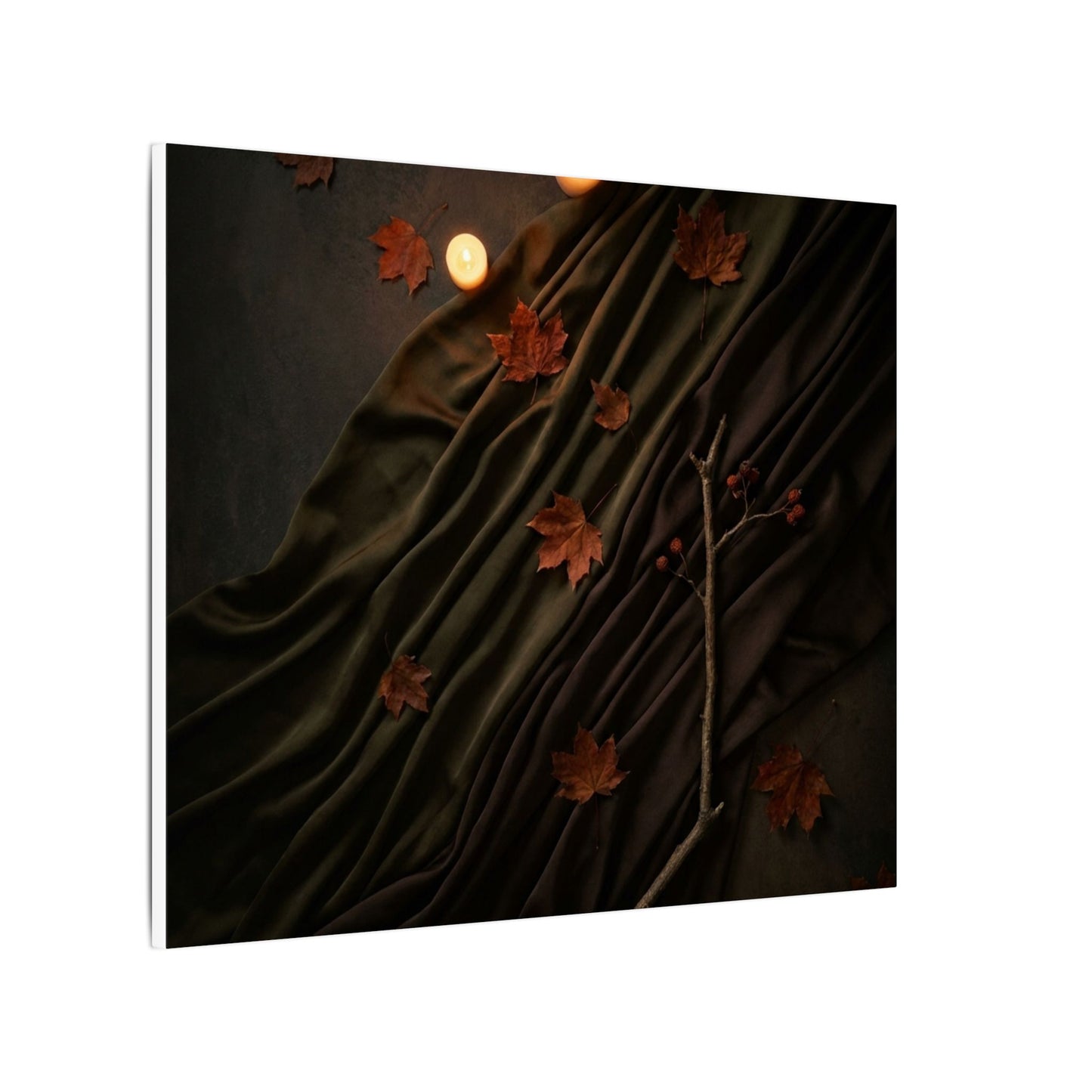 Autumn Silk Drape Moody Minimal Canvas Art | Moody Decor