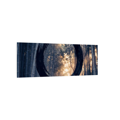Bamboo Grove Canvas Art | Winter Zen Enso Art