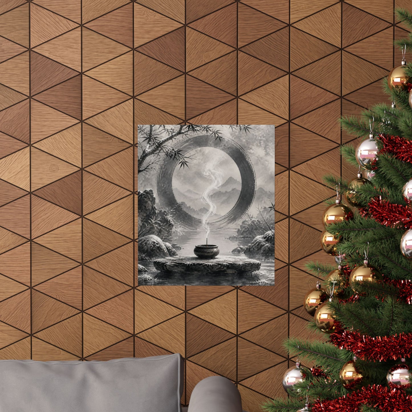 Dappled Incense Smoke Wall Art Print - Zen Seijaku