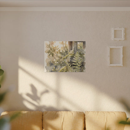 Earthy Stone Lantern Canvas Art - Watercolor Japandi