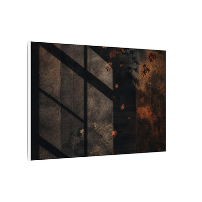 Sophisticated Shadow Play Canvas Art - Dark Texture Dark Japandi