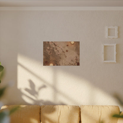 Cherry Blossom Canvas Art | Autumn Japandi Japanese Pattern Art
