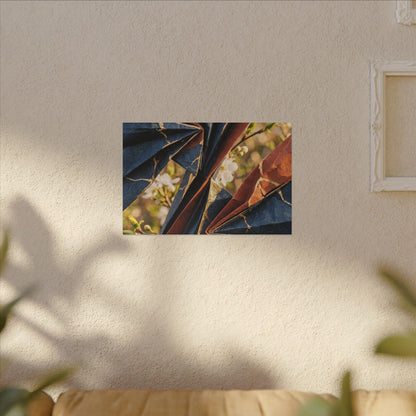 Golden Hour Paper Fold Canvas Art - Kintsugi Ma
