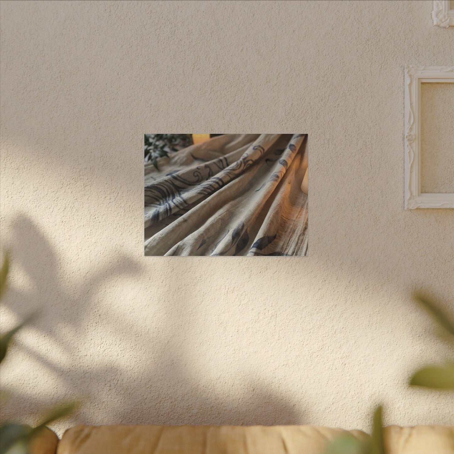 Fukinsei Silk Drape Canvas Art - Japandi Japanese Pattern