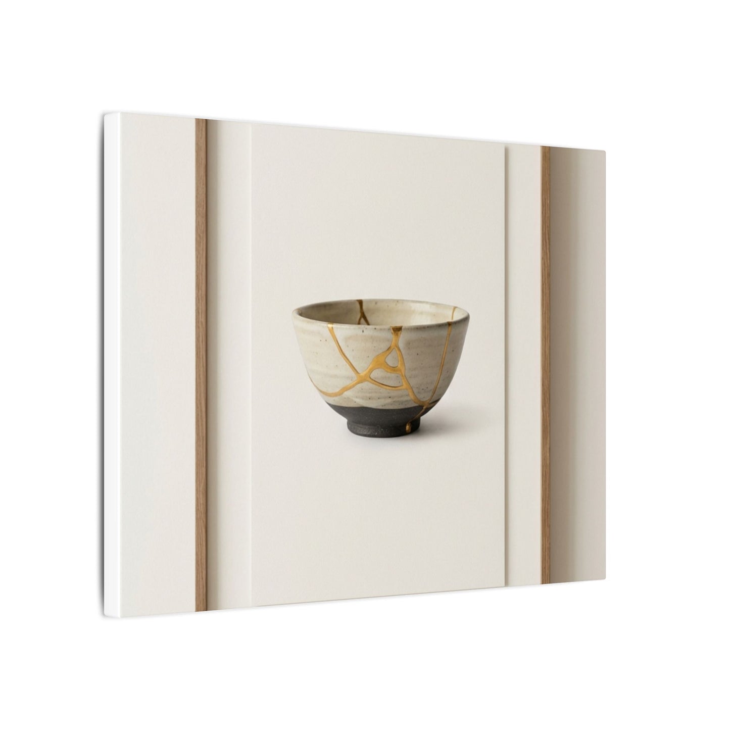 Kintsugi Charcoal Canvas Art