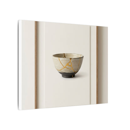 Kintsugi Charcoal Canvas Art