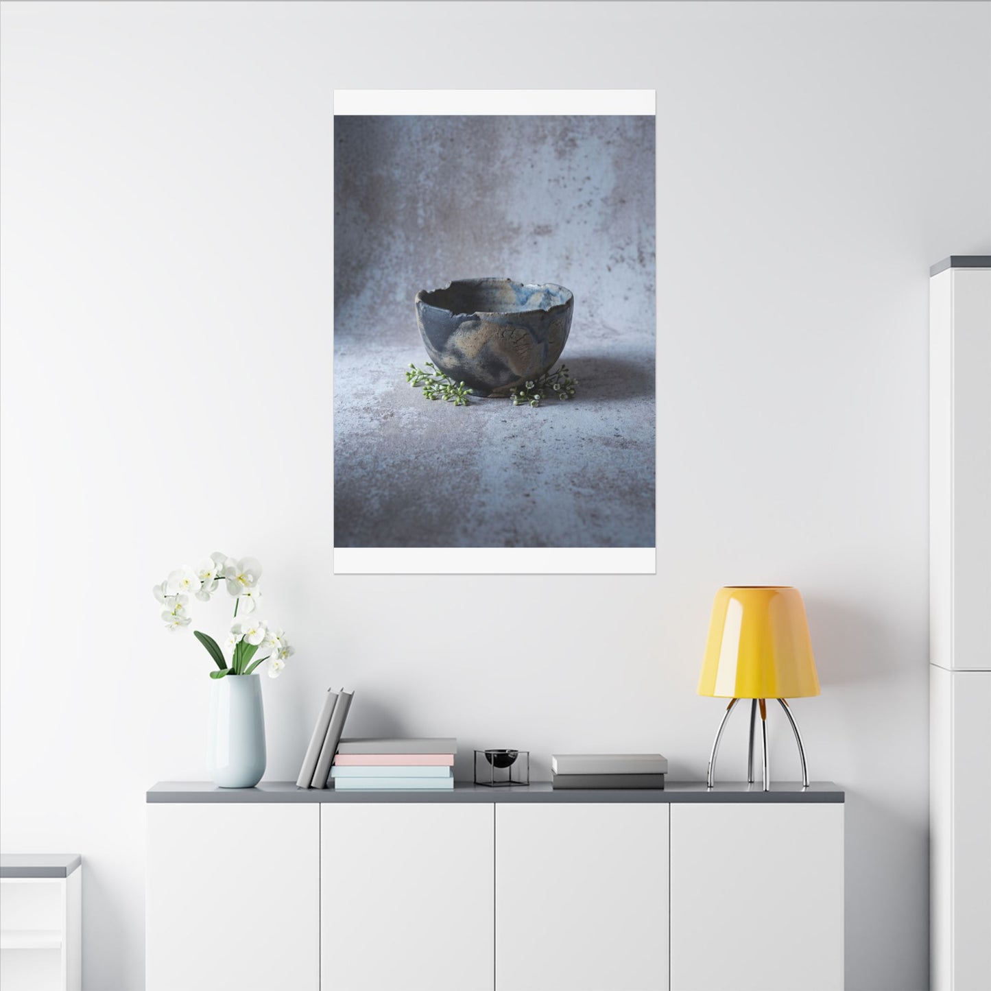 Ceramic Bowl Spring Canvas Art | Japandi Warm Design