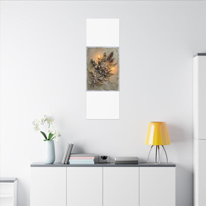 Dried Flowers Texture Canvas Art | Warm Japandi Art