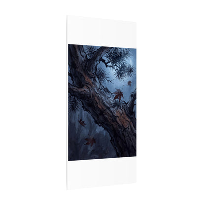 Atmospheric Pine Tree Canvas Art - Shadow Zen Dark Japandi