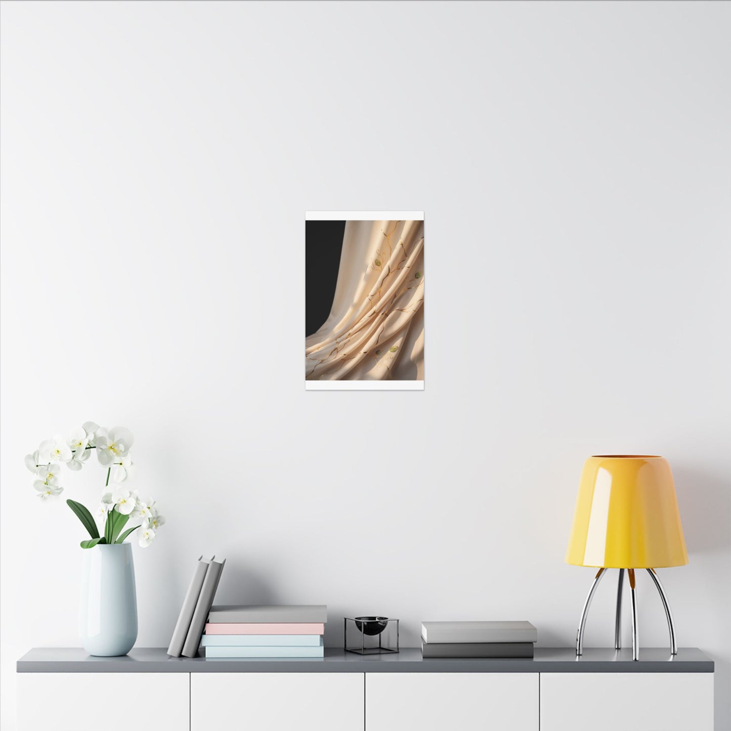 Golden Hour Silk Drape Canvas Art - Kintsugi Fukinsei