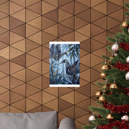 Summer Paper Fold Crackle Gold Wall Art Print | Philosophical Decor