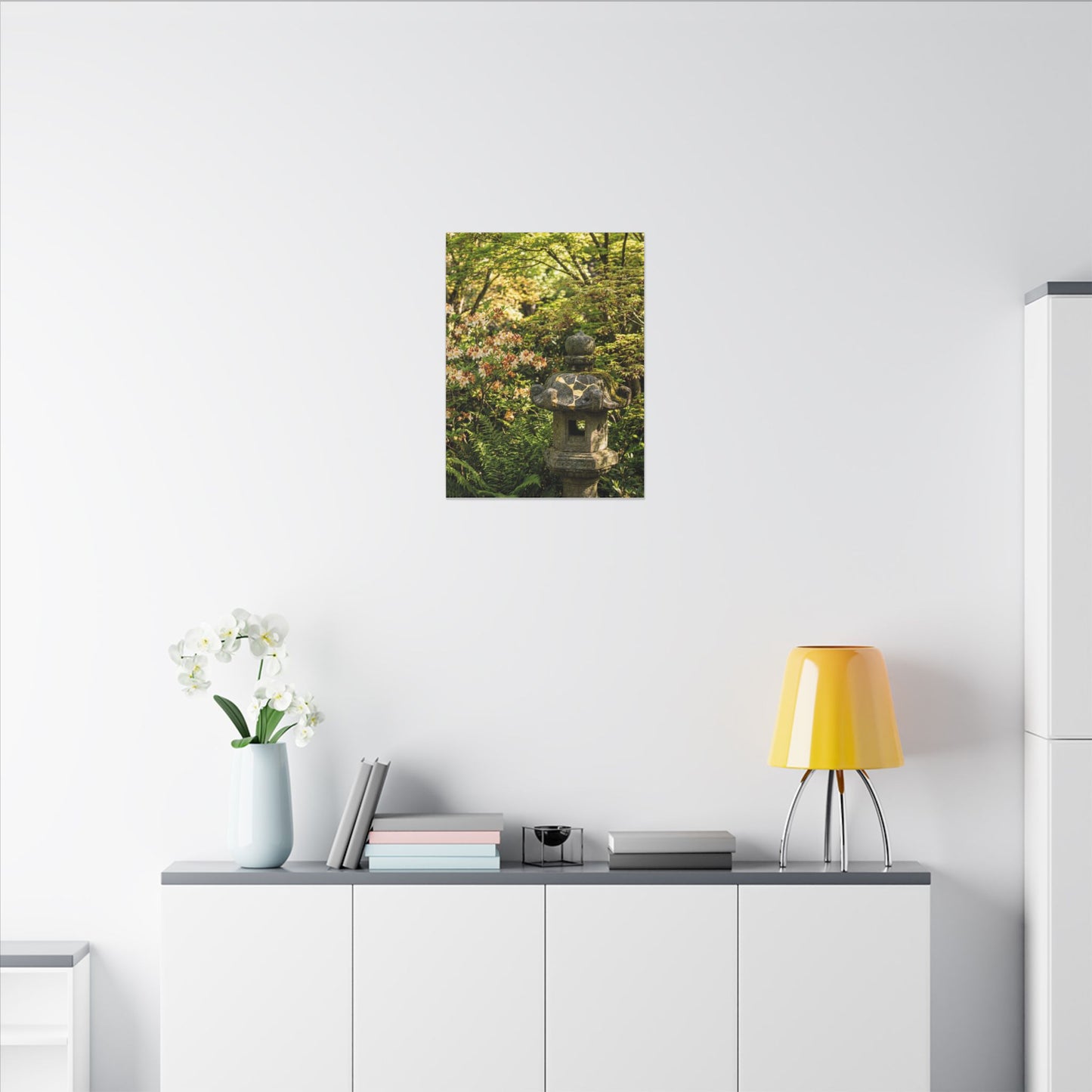 Spring Stone Lantern Gold Repair Canvas Art | Beautiful Decor