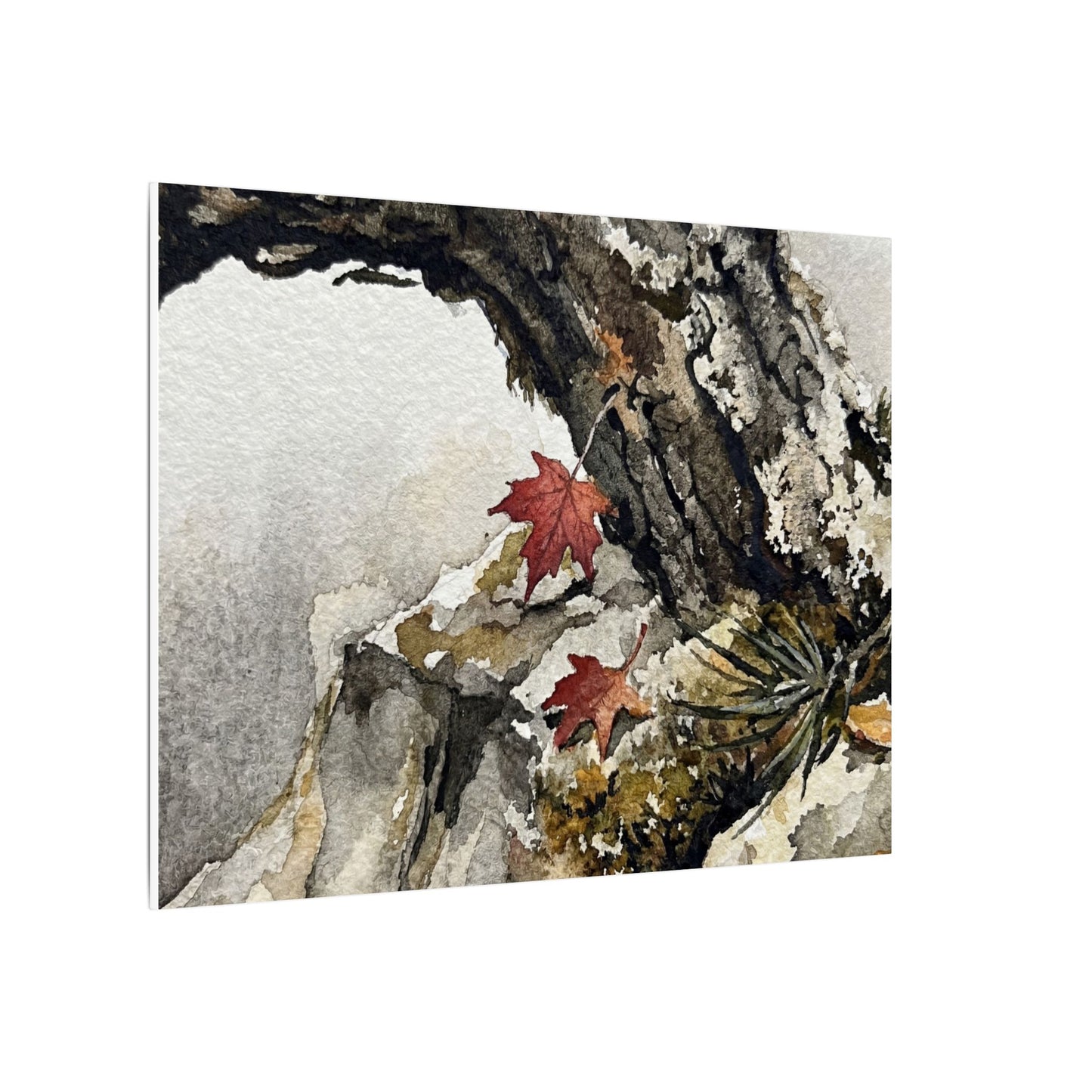 Pine Tree Autumn Canvas Art | Japandi Earthy Design