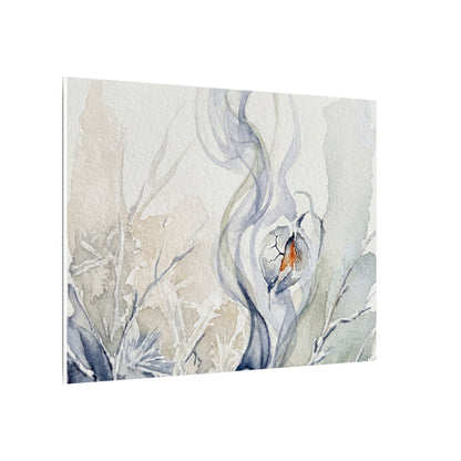 Earthy Incense Smoke Canvas Art - Watercolor Japandi