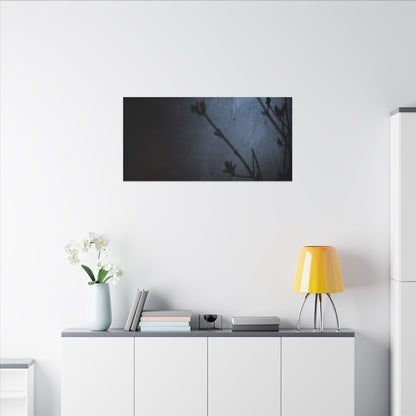 Shadow Play Canvas Art | Spring Dark Japandi Moody Minimal Art