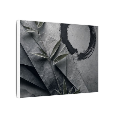 Winter Paper Fold Enso Canvas Art | Serene Decor