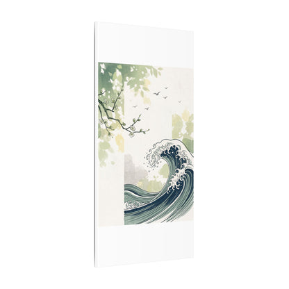 Spring Ocean Wave Ukiyo E Inspired Canvas Art | Serene Decor