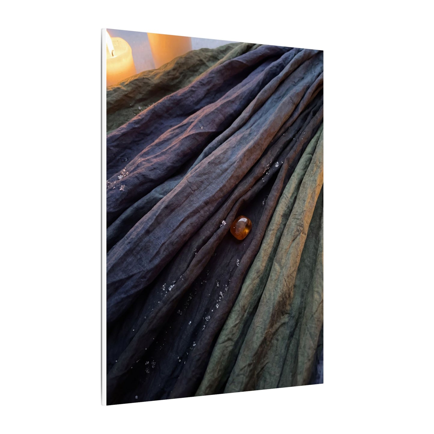Silk Drape Shadow Zen Canvas Art | Moody Dark Japandi Art