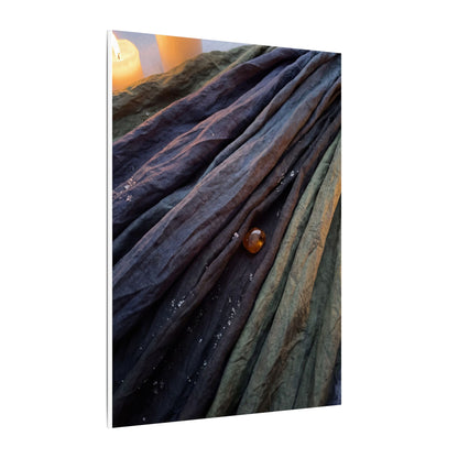 Silk Drape Shadow Zen Canvas Art | Moody Dark Japandi Art