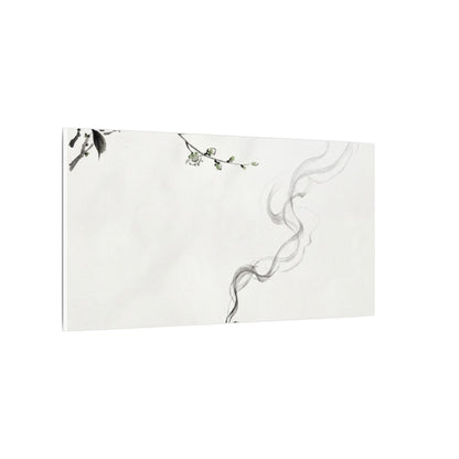 Calm Incense Smoke Canvas Art - Sumi E Zen