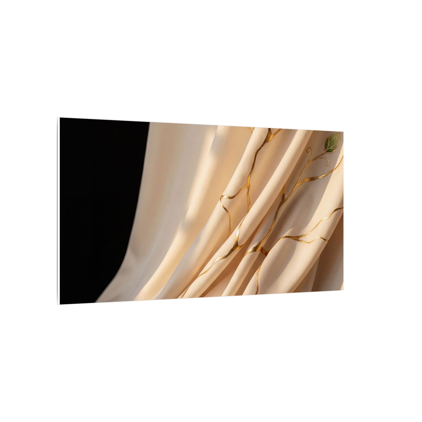 Golden Hour Silk Drape Canvas Art - Kintsugi Fukinsei