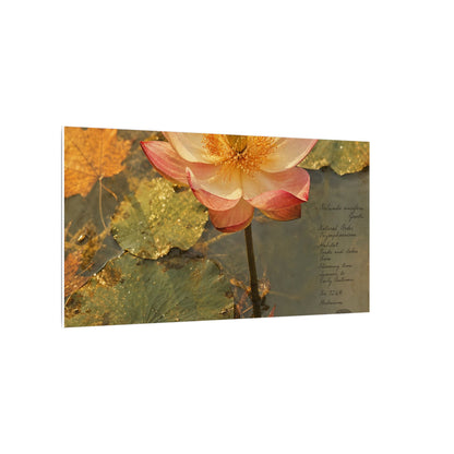 Autumn Lotus Flower Herbarium Canvas Art | Rustic Decor