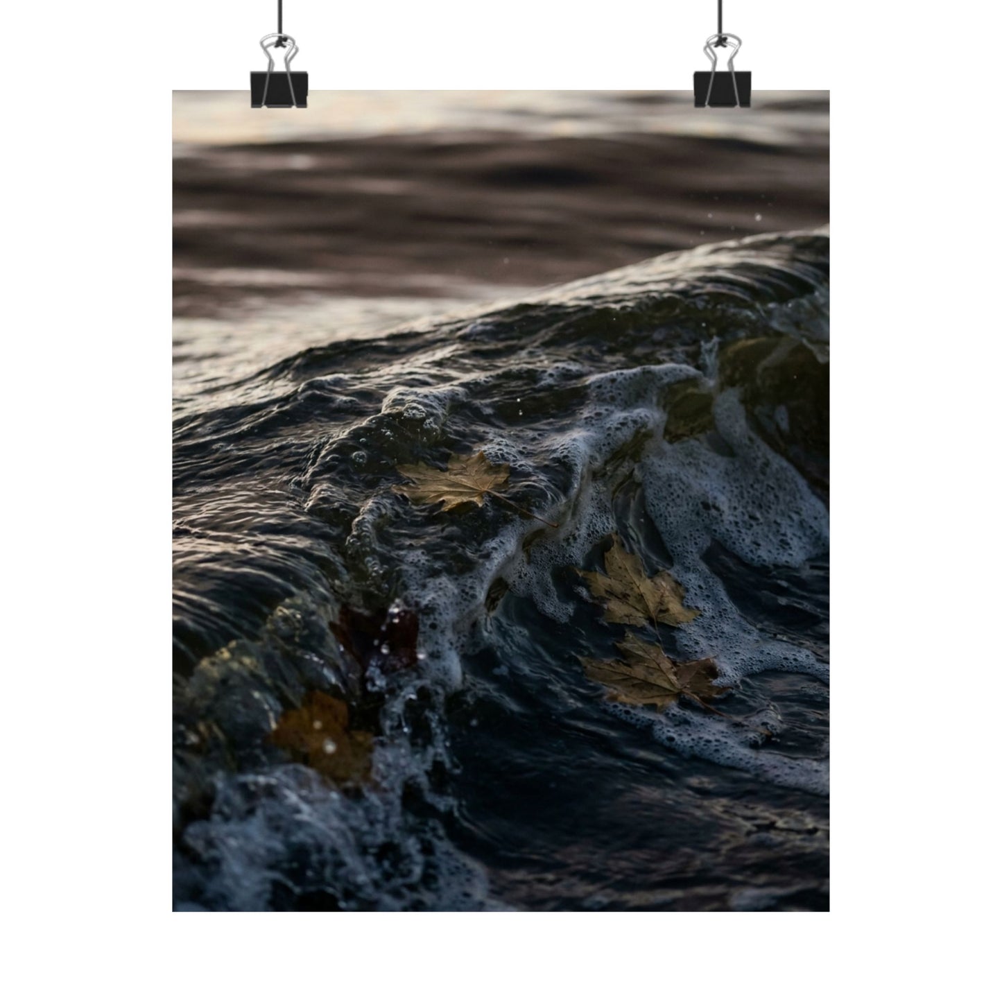 Mono No Aware Ocean Wave Wall Art Print - Dark Japandi Moody Minimal