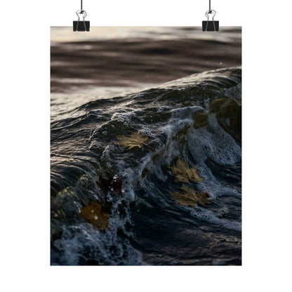 Mono No Aware Ocean Wave Wall Art Print - Dark Japandi Moody Minimal